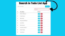 Search Feature in Todo List