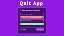 Build Quiz App using HTML, CSS and JavaScript